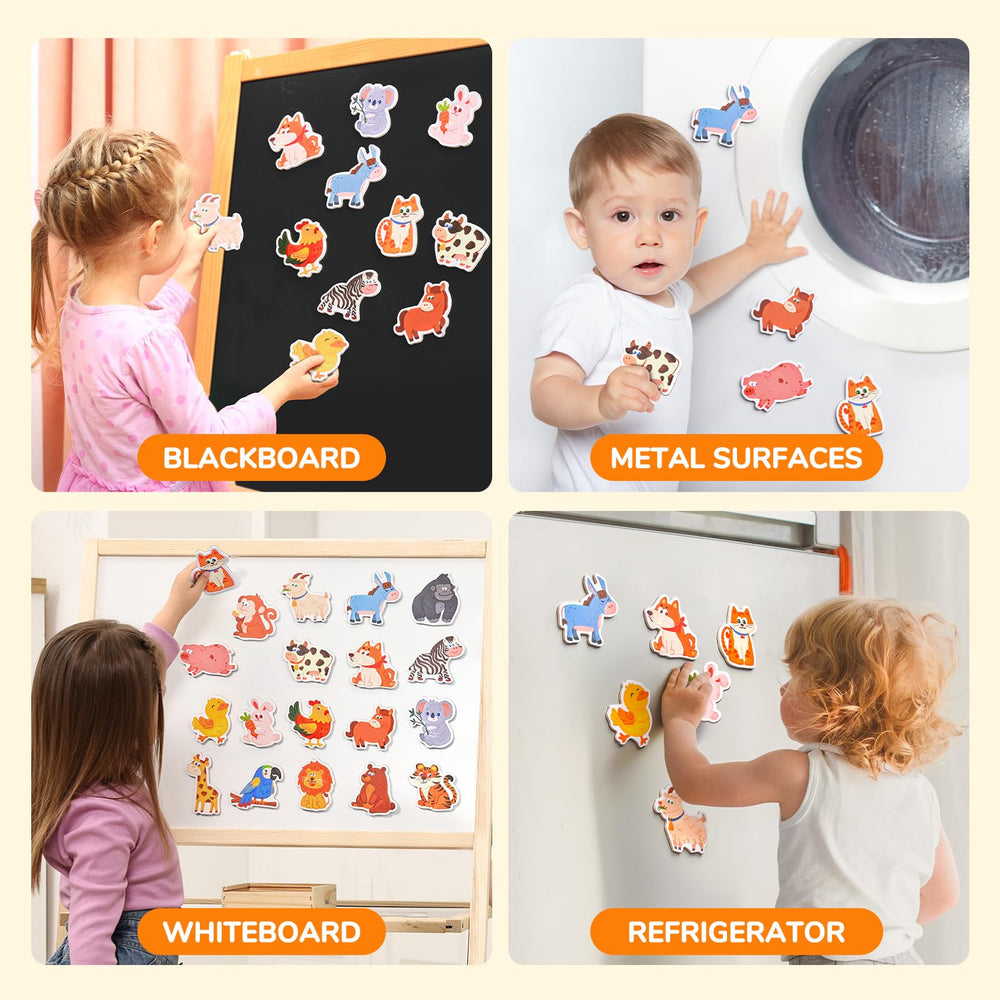 JoyCat magnets have rounded, smooth edges for safe toddler play.