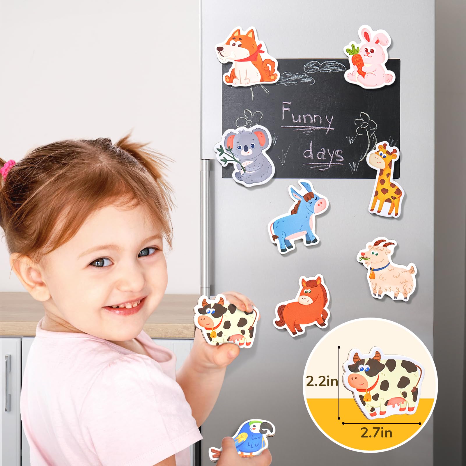 JoyCat magnets use non-toxic ink for safe, vibrant animal designs.