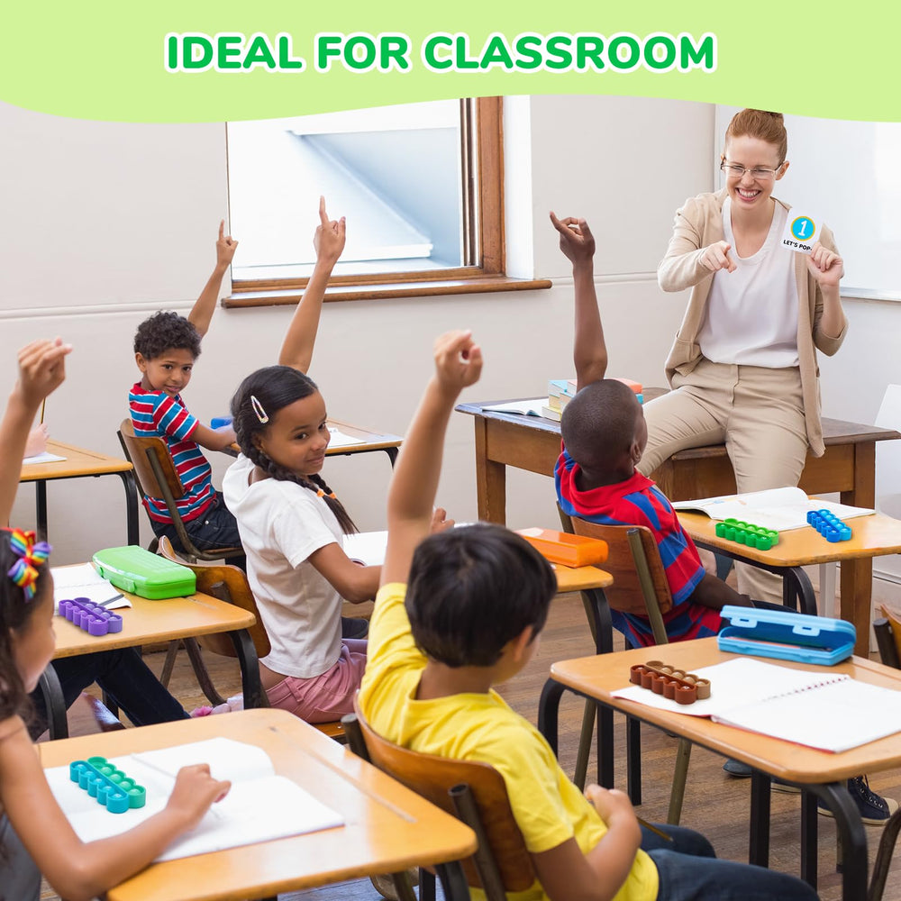 JoyCat sensory-relaxation ten-frame promotes calm focus during lessons.