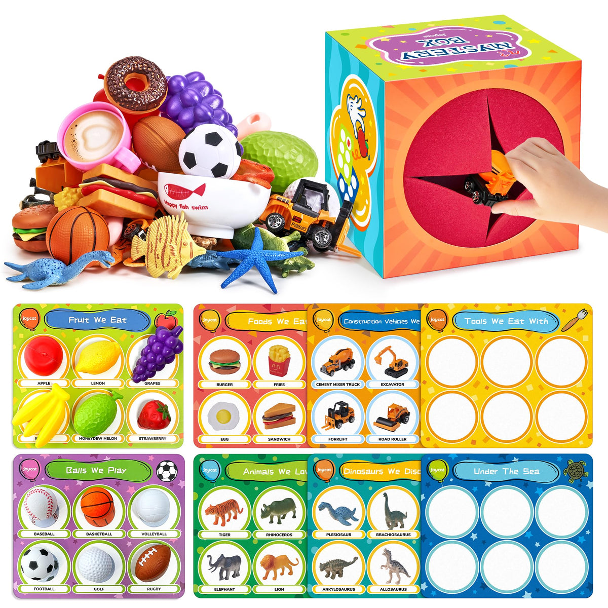 JoyCat sorting toys set, colorful bundle for versatile early learning and sensory exploration.