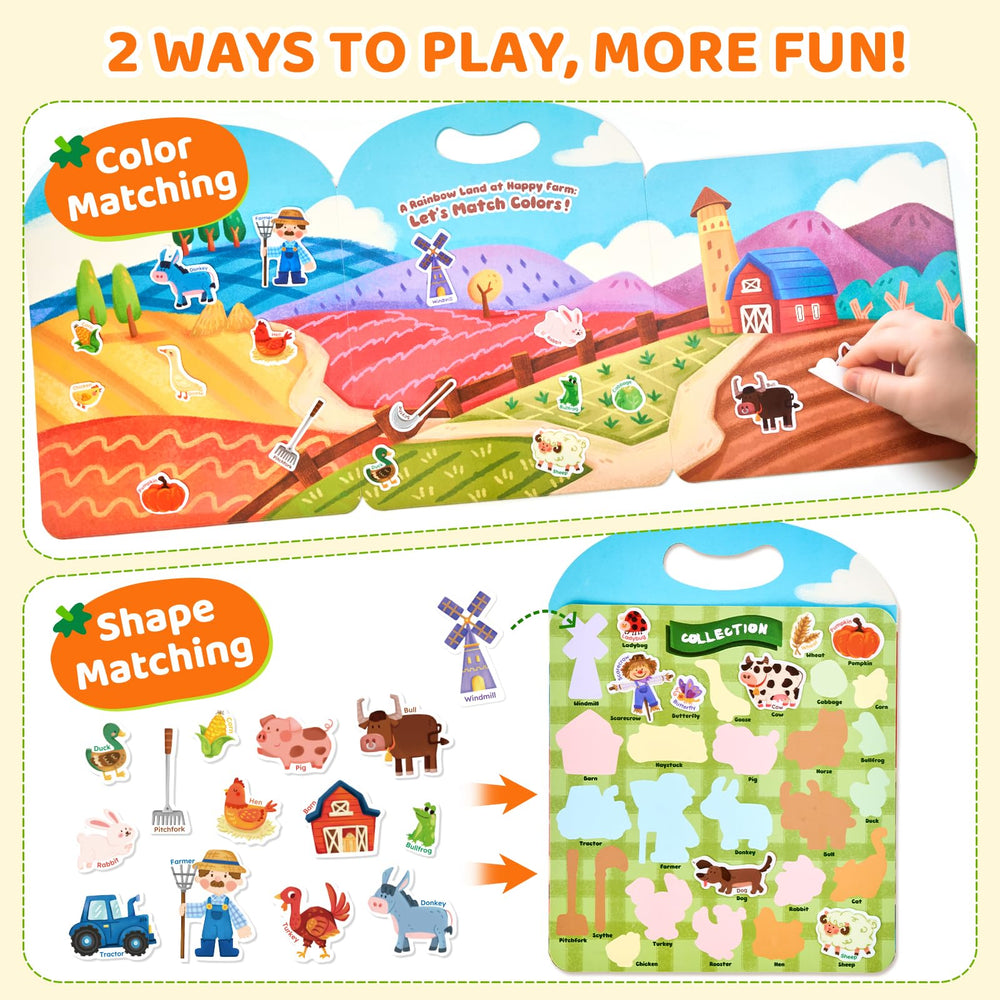 JoyCat waterproof stickers rinse clean and stay sticky for next play session.