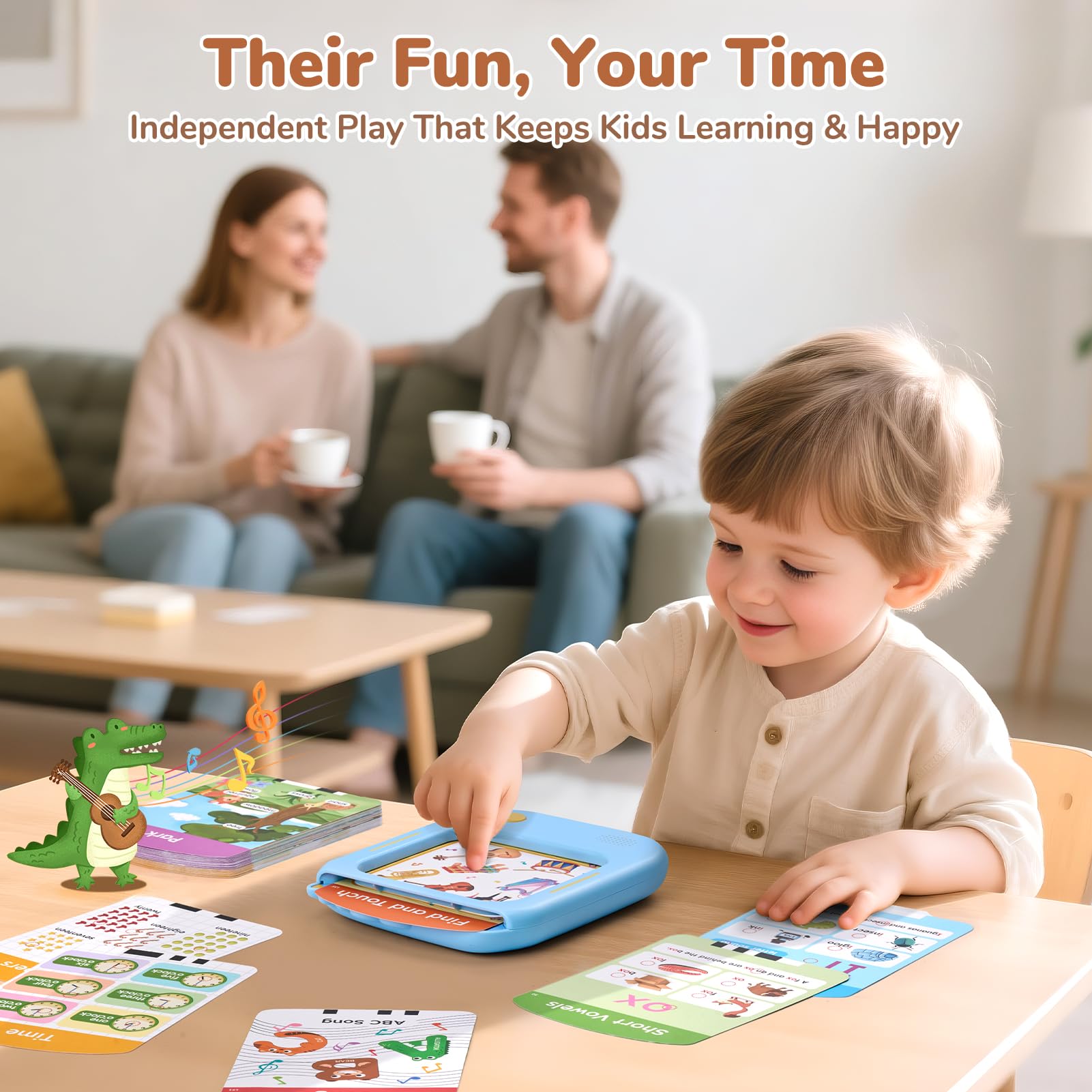 JoyCat Montessori-inspired-play tablet promotes self-directed exploration and hands-on learning