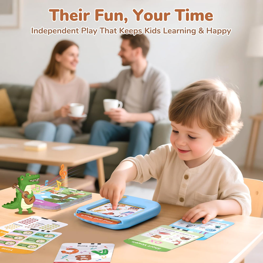 JoyCat Montessori-inspired-play tablet promotes self-directed exploration and hands-on learning