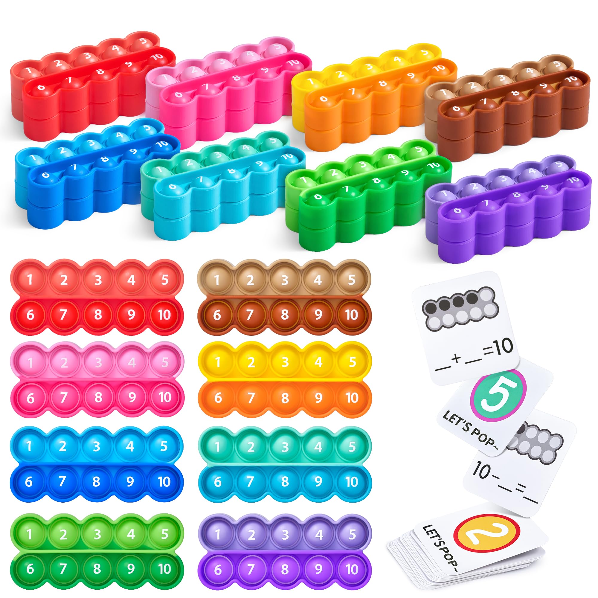 JoyCat ten-frame board tiles for hands-on number patterns exploration.