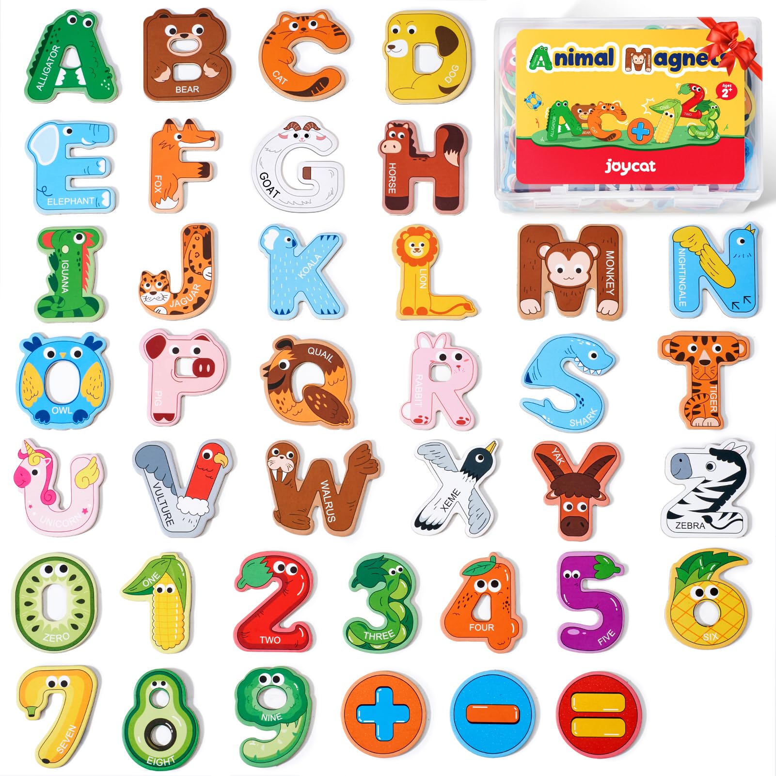 JoyCat wooden thick alphabet magnets on fridge boost early spelling and letter recognition.