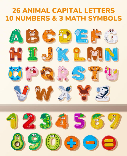 JoyCat animal-icons magnets with cute characters encourage imaginative play and animal familiarity.