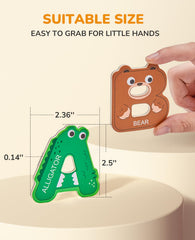 JoyCat magnets on fridge offer bright colors and easy access for little hands.