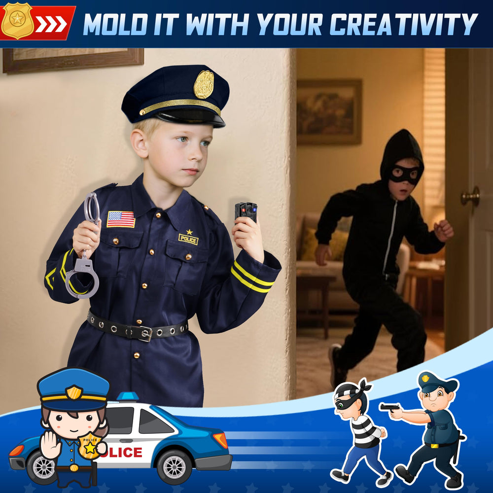 Joycover aviator glasses and walkie-talkie add realistic officer accessories