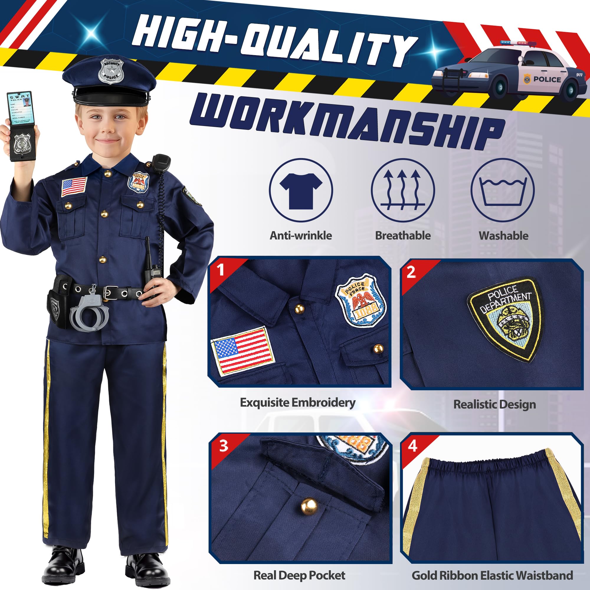 Joycover police hat completes the uniform for immersive role-play