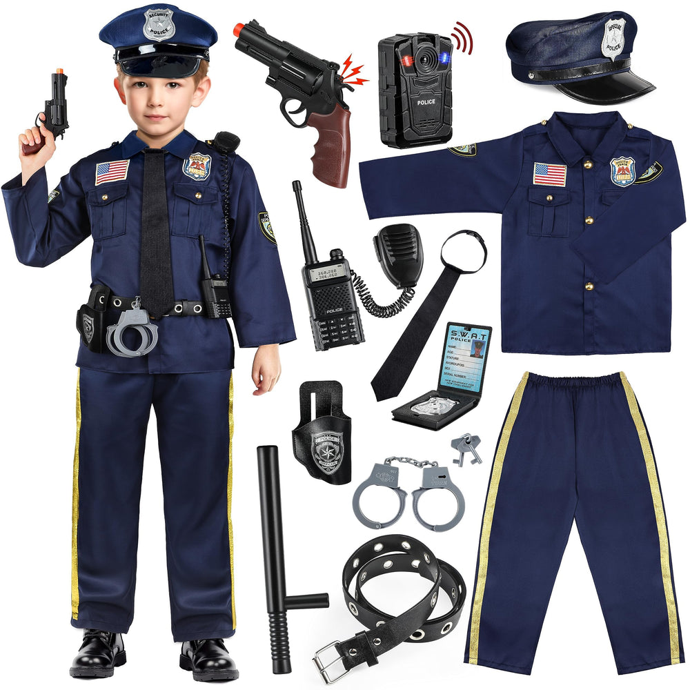 Joycover police officer costume kids set for imaginative play and role play