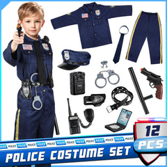Joycover police shirt costume with bright colors and soft fabric for comfort
