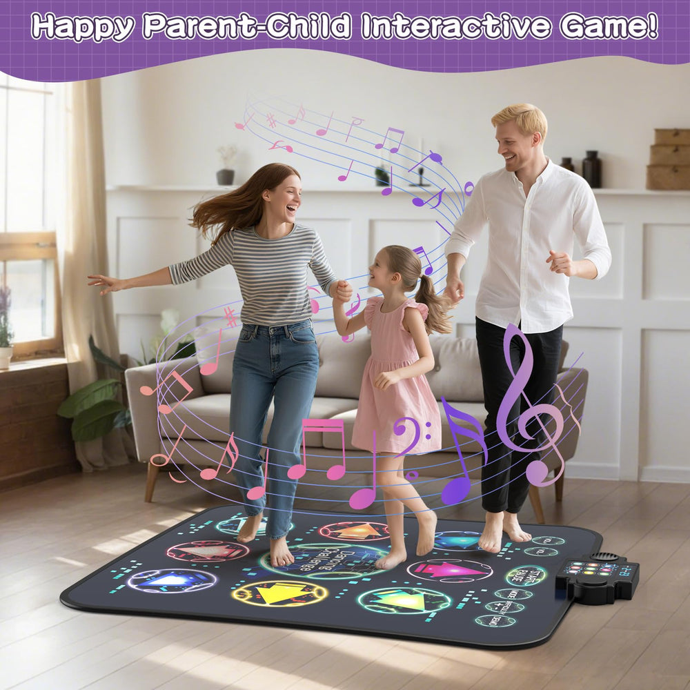 Foldable JOYCUDDLE dance mat for easy storage under a bed or in a closet