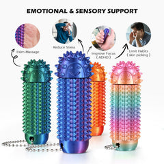 Joyddo Little Ouchies red-gold spiky stim tool for on-the-go relief