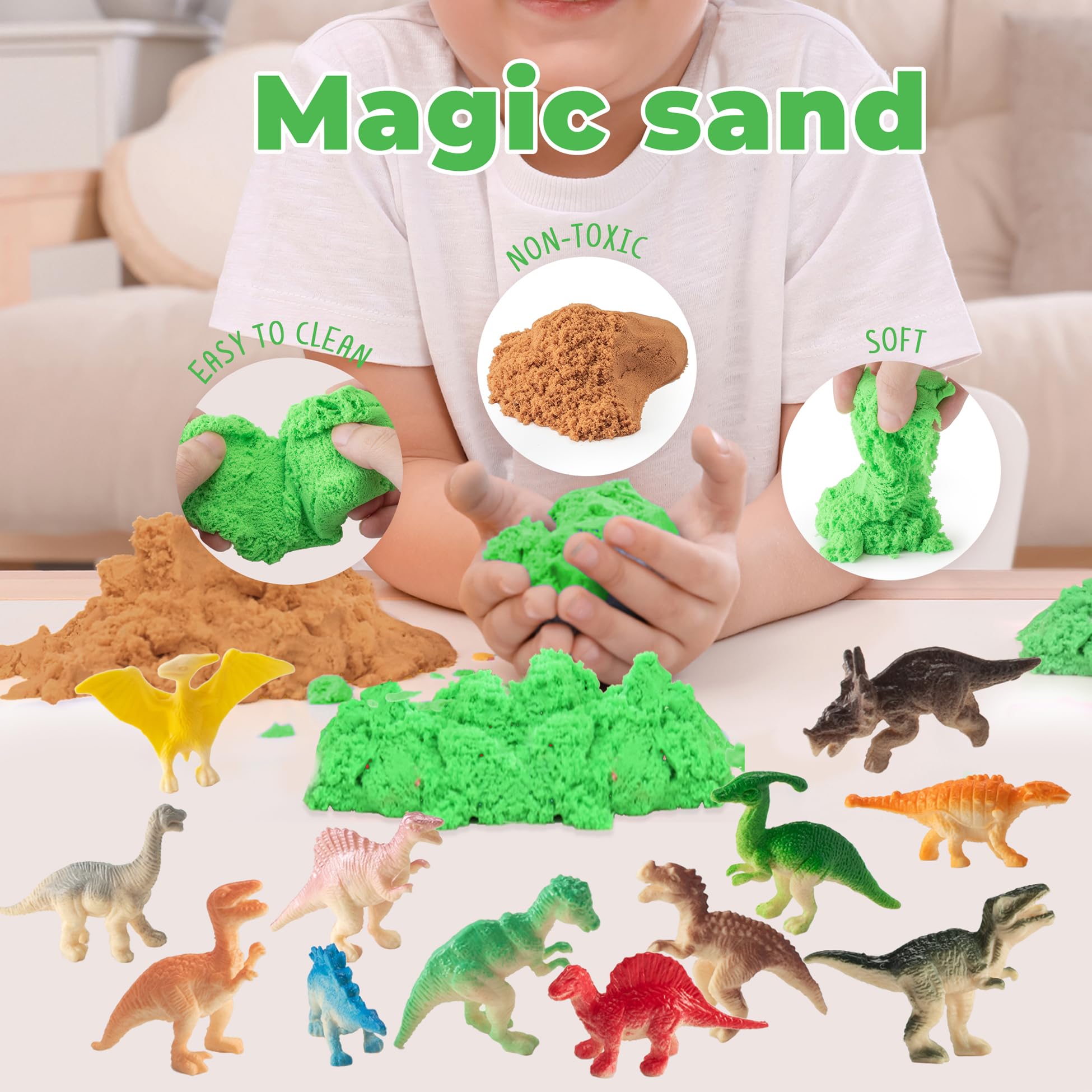 JOYEEMAX Dinosaur Light-Up Terrarium Kit includes egg and fossils for a mini prehistoric display