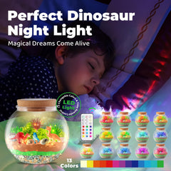 JOYEEMAX Night-scene terrarium glows with softly colored light for calming evenings