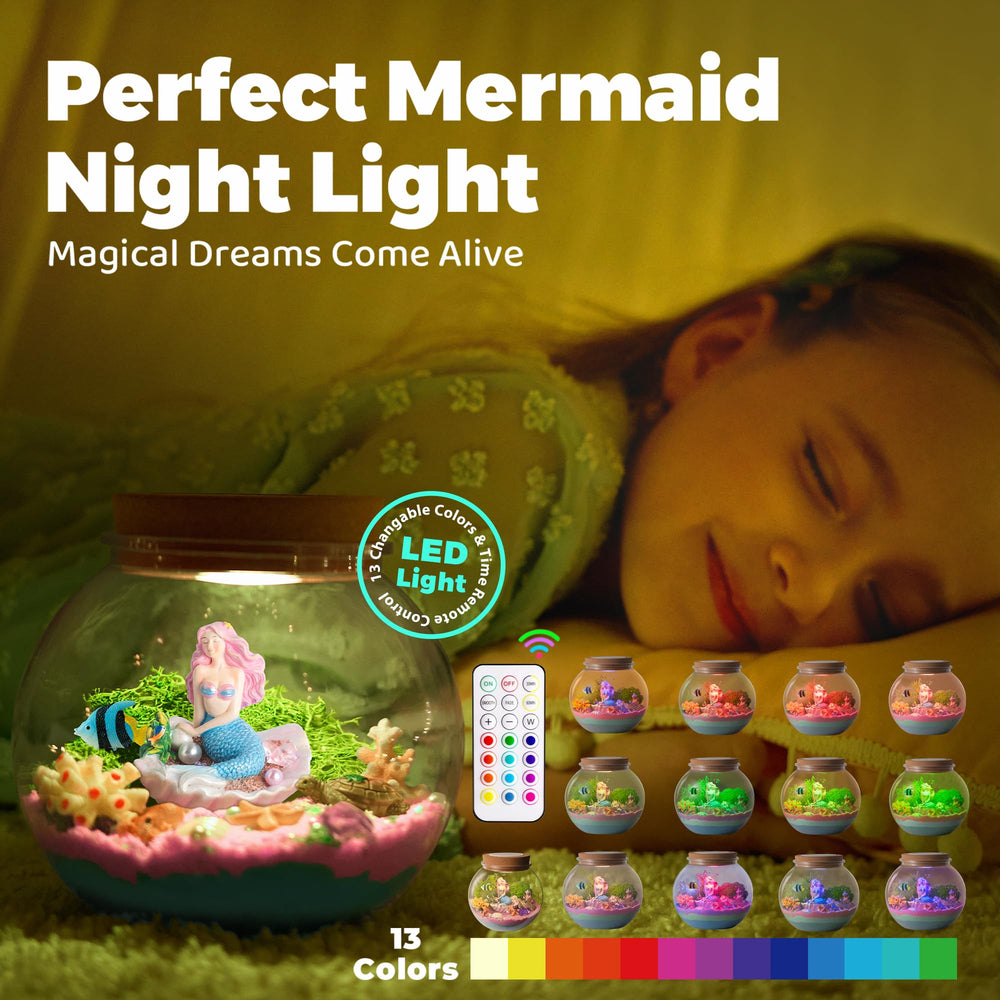All sea elements and mermaid pieces arranged for an immersive ocean display