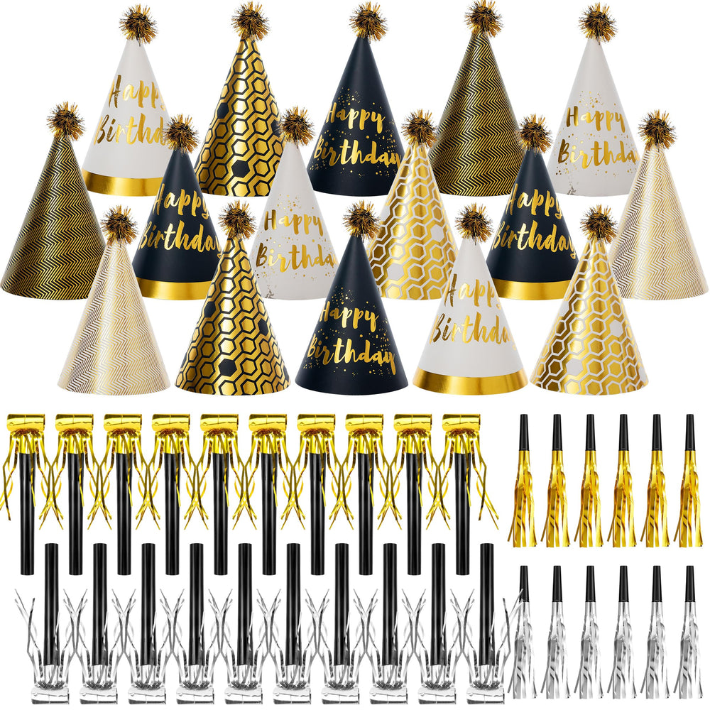 JOYEONDEF gold birthday hats collection for stylish party photos.