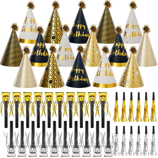 JOYEONDEF gold birthday hats collection for stylish party photos.