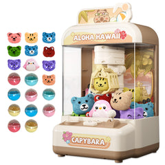 Joyfox Capybara mini claw machine front view for cozy, cordless play