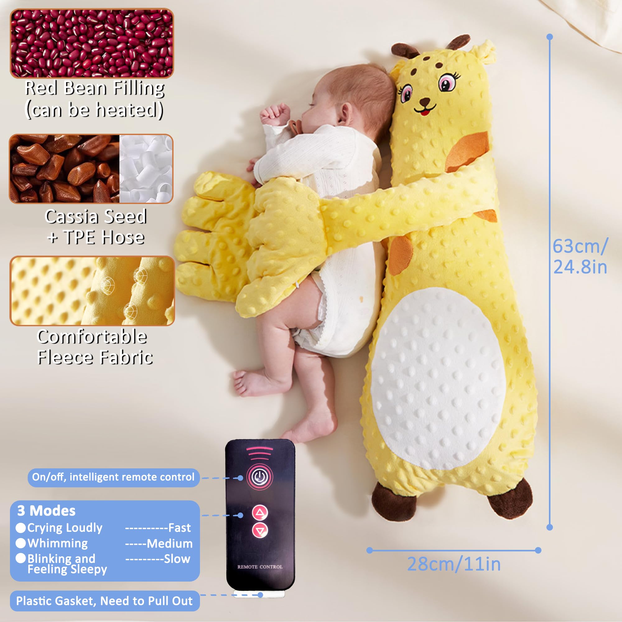 Joyfubabe soothing toy with remote control for customizable tapping.
