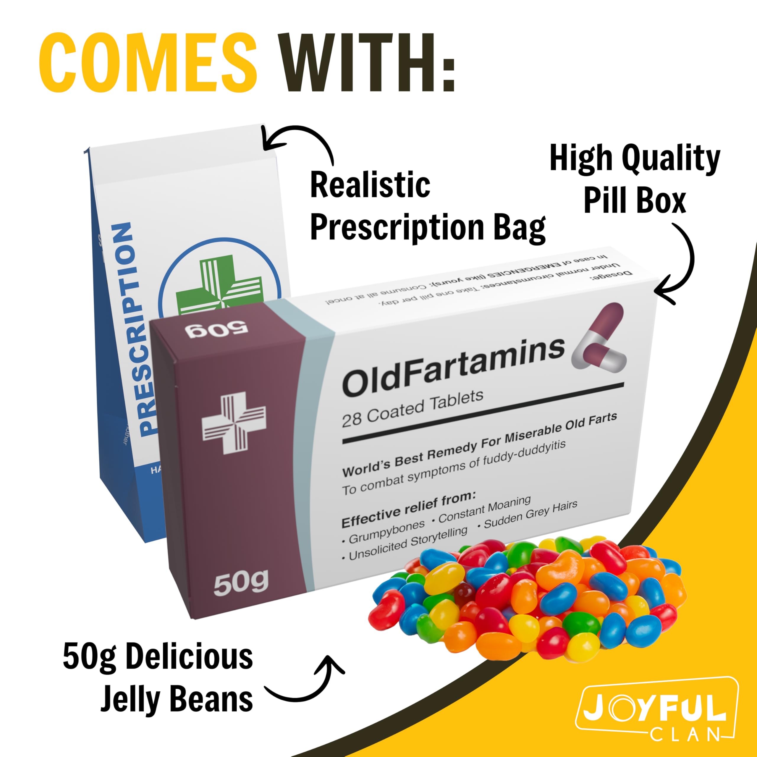 Joyful Clan OldFartamins jelly beans close-up, tasty birthday treat.