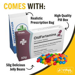 Joyful Clan OldFartamins jelly beans close-up, tasty birthday treat.