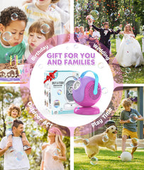 Joyfuture batteries included for immediate on-the-go bubble fun.