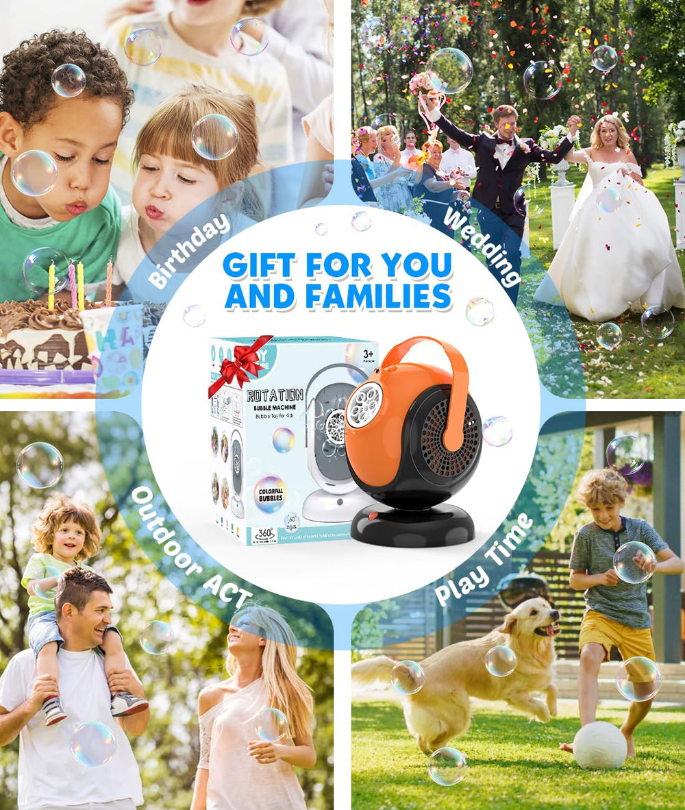 Joyfuture bubble machine uses durable ABS material for safety and longevity.