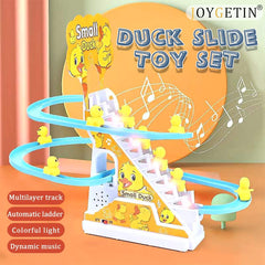 JOYGETIN duck coaster toy demonstrates music and on/off controls during playtime.