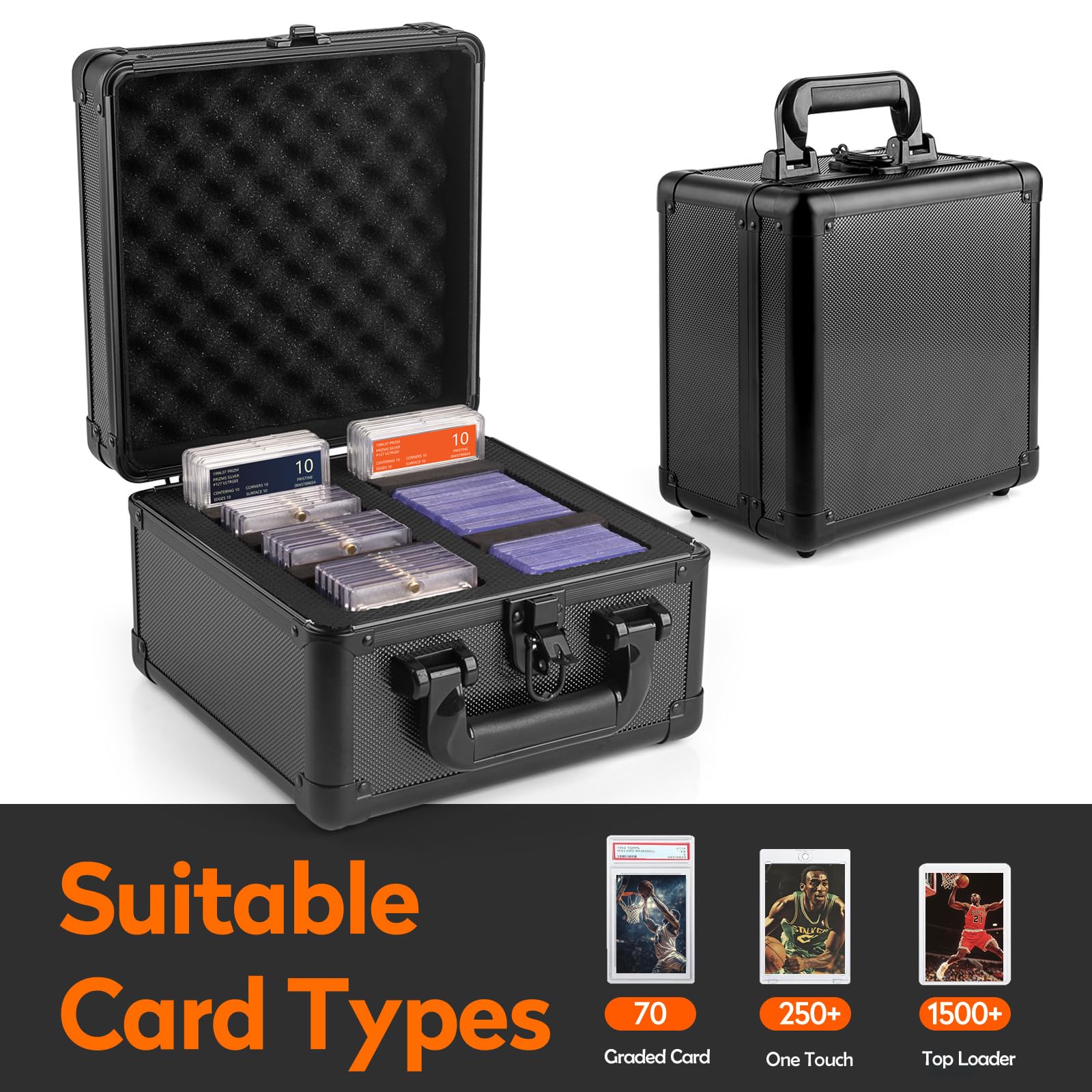 JoyHood top-loaders storage layout featuring dual slots keeps PSA slabs secure.