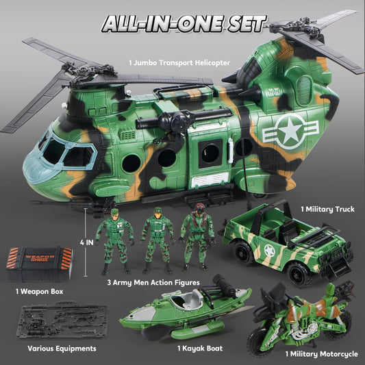 JOYIN military truck and gear set promotes action-packed role-play