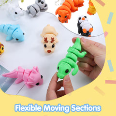 JOYIN 12-pcs 3D printed animals set: dolphins offer compact, engaging fidget fun for desks
