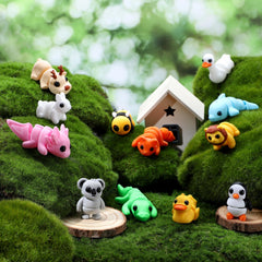 JOYIN 12-pcs 3D printed animals set: reindeer deliver festive flair for holidays and year-round decor