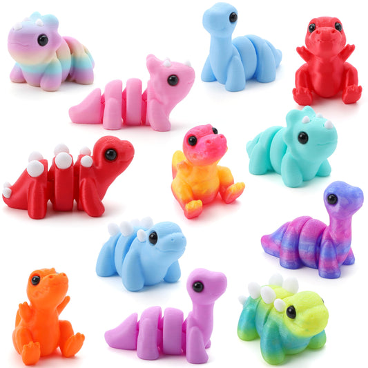 JOYIN 12-pcs dinosaur set in vibrant colors for desk decor and sensory play