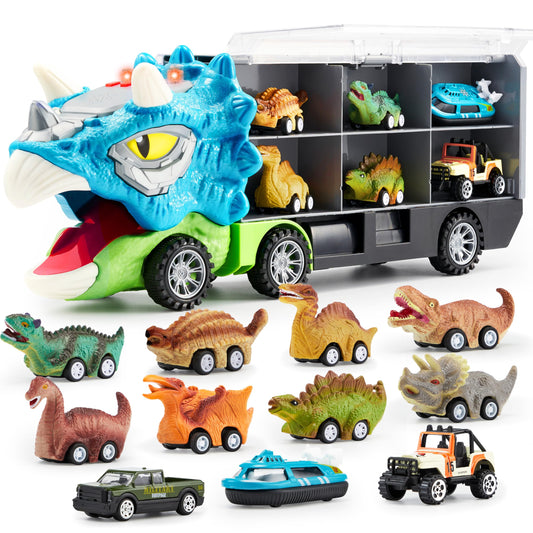 JOYIN 13-in-1 dinosaur truck full set for imaginative play and learning.