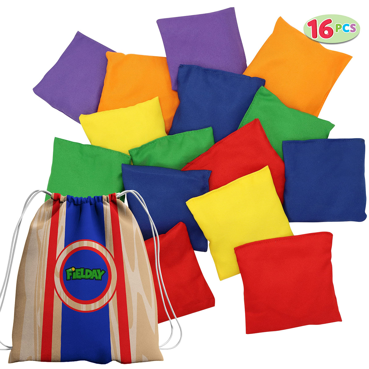 JOYIN 16 corn-hole bean bags ready for backyard tossing and competitive play
