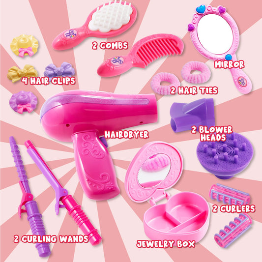 JOYIN pink beauty mirror sparks pretend grooming sessions