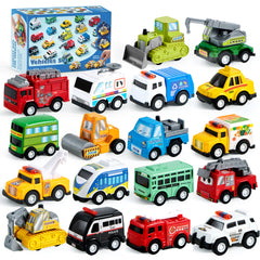 JOYIN fire engine pull-back car, bright and durable for imaginative play