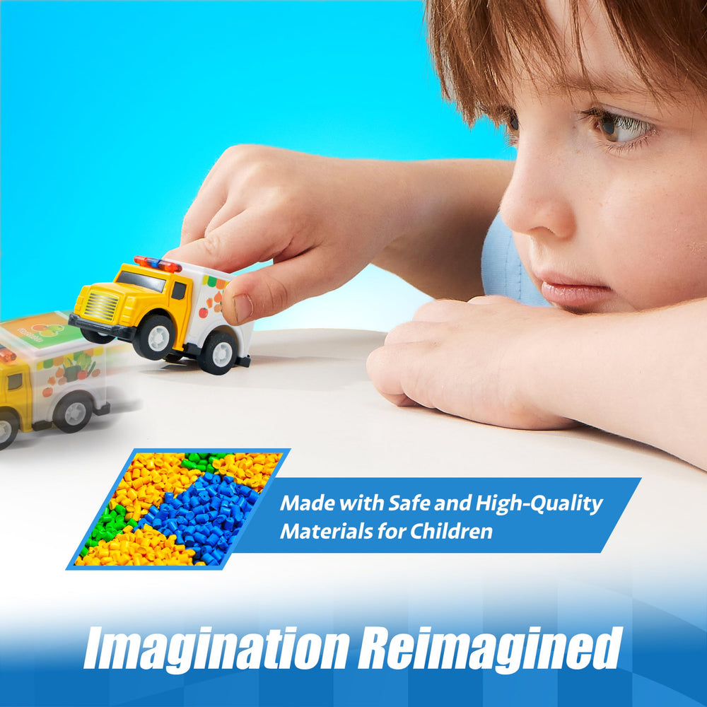 JOYIN freight train pull-back toy promotes sequence-building and focus