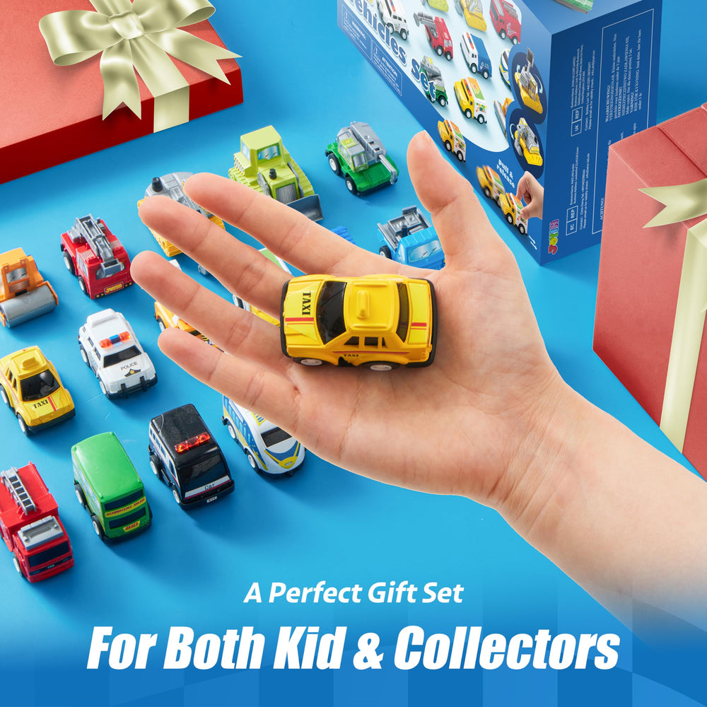 JOYIN police car pull-back vehicle supports quick word-building during play