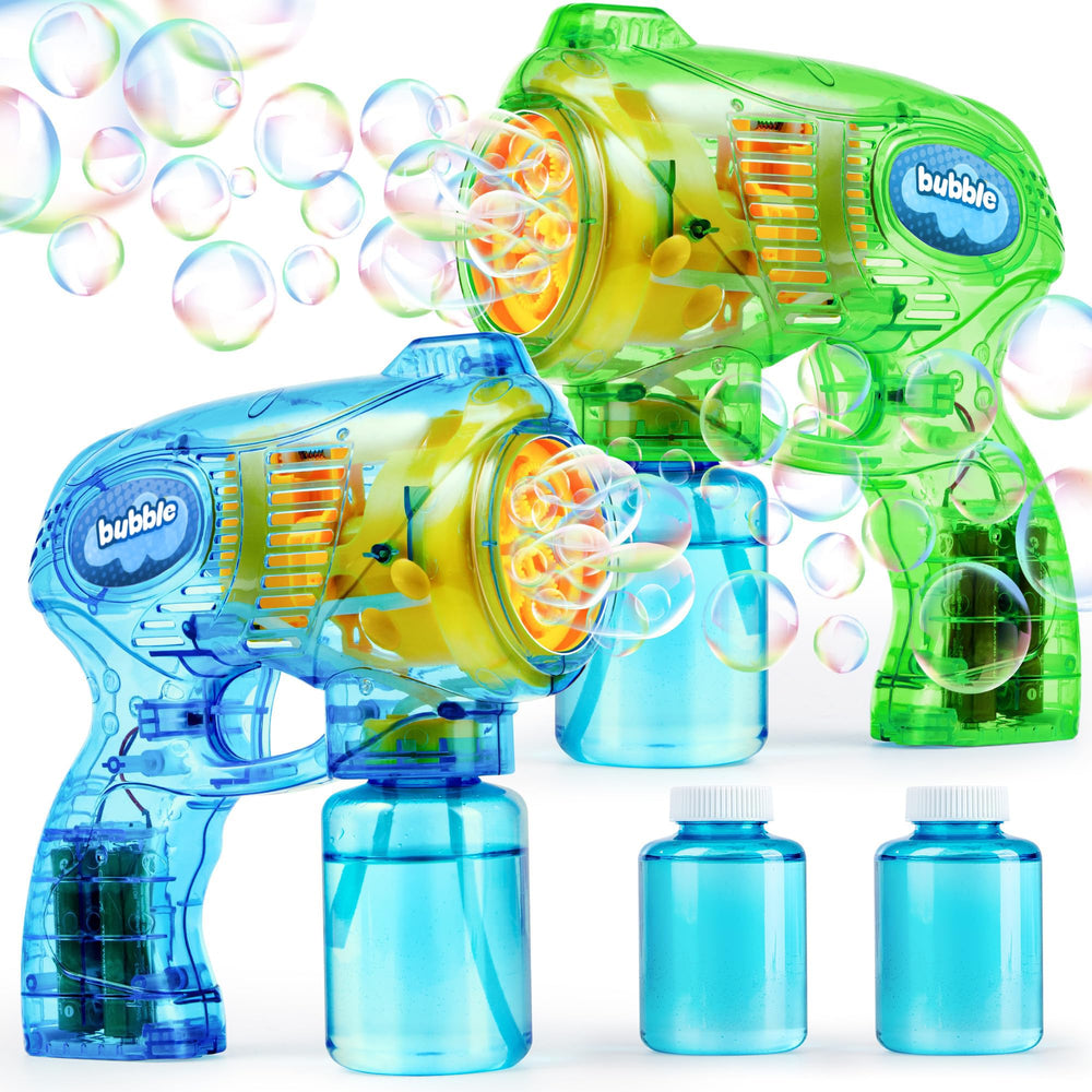 JOYIN 2 bubble guns blaster kit for easy, continuous bubble bursts at parties