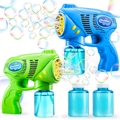 JOYIN two-kid bubble gun set in action for outdoor play