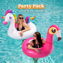 JOYIN 2-pack pool float set, delivers shared laughter and easy summer decor.