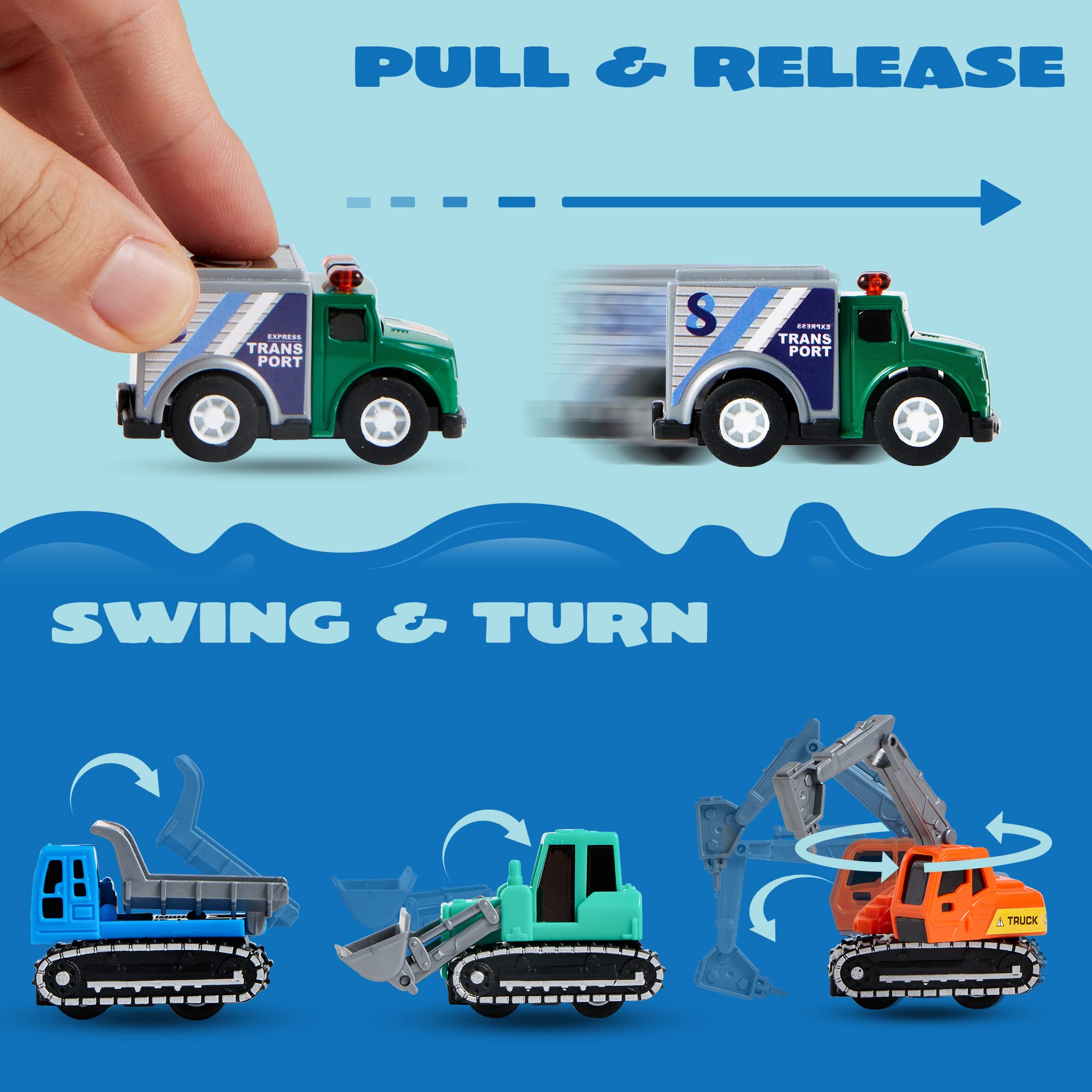 JOYIN pull-back school bus encourages role-play and early language development