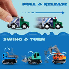 JOYIN pull-back school bus encourages role-play and early language development