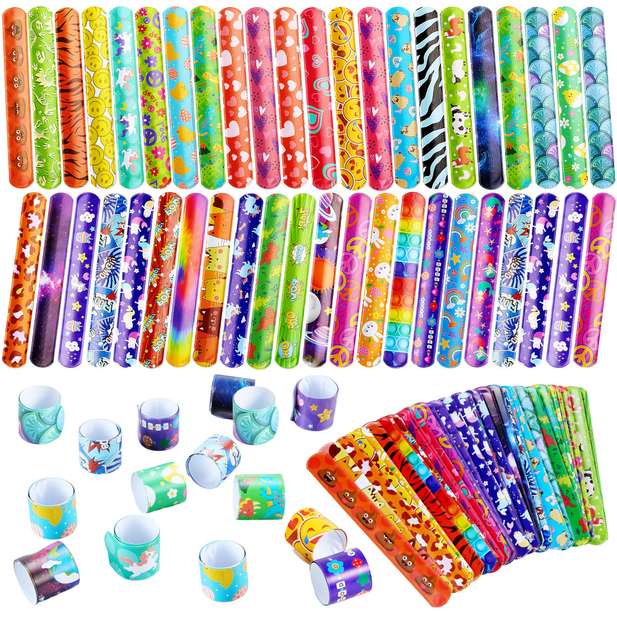 joyin 288-piece slap bracelets with animals, ideal for classroom rewards and party favors