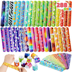 joyin 288-piece slap bracelets for party favors, gifts, and carnival prizes
