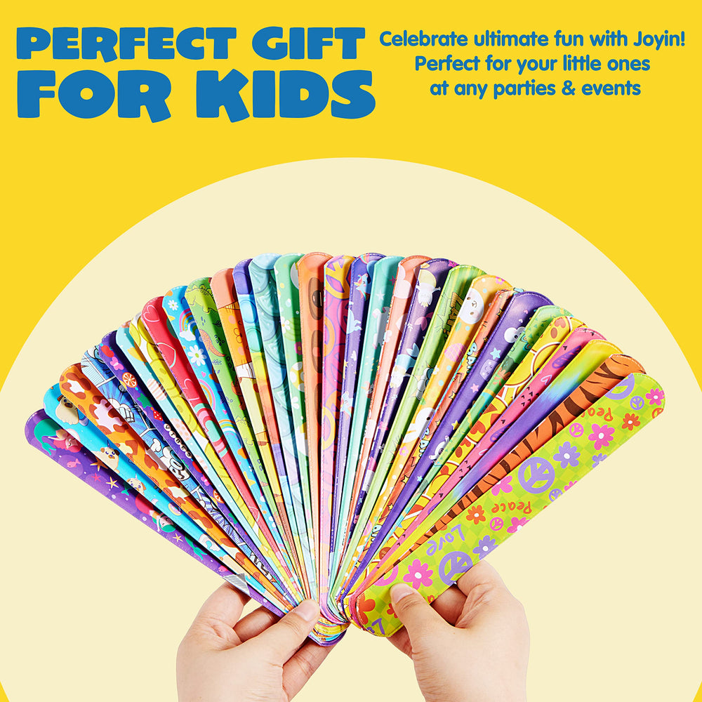 joyin 288-piece slap bracelets with patterns, versatile for rewards, goody bags, and crafts