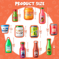 JOYIN 30Pcs play food cans with sauce enhances sensory pretend play