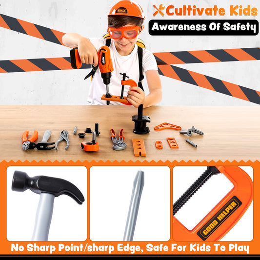 JOYIN power drill toy with auto-rotating chuck for realistic play.